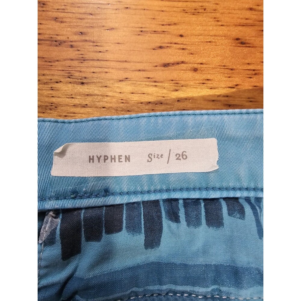 Pilcro Anthropologie Hyphen Chino Pants Teal Blue Green Size 26 Womens 31x29.5 - Picture 6 of 10